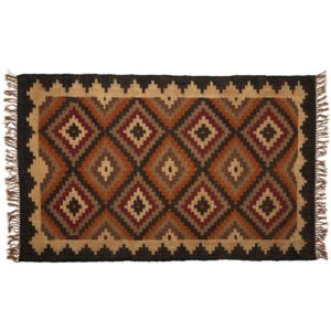 Botin Large Fabric Upholstred Aztec Rug In Multi-Colour